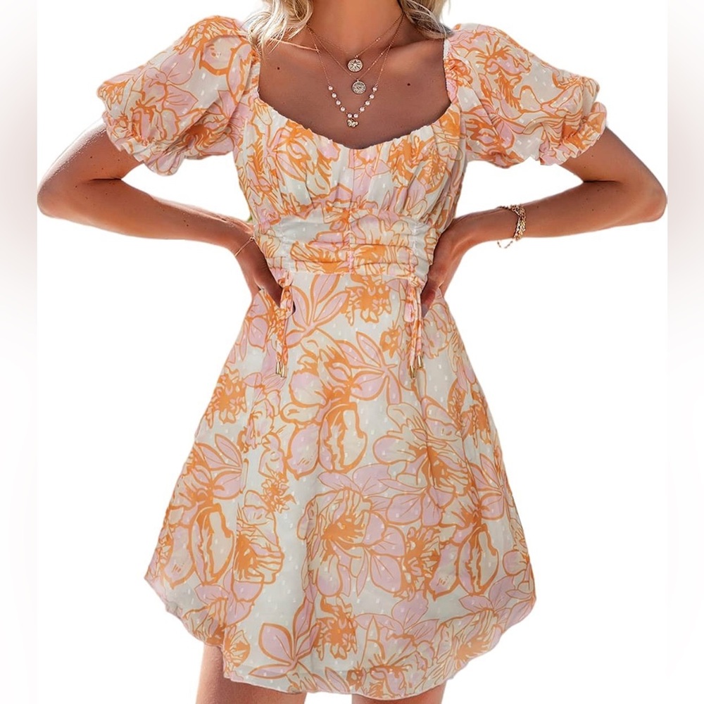 Floral Puff Sleeve Dress